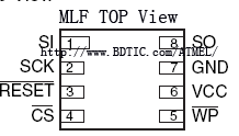 ATMEL 爱特梅尔 DataFlash存储器AT45DB161D MFL Top View